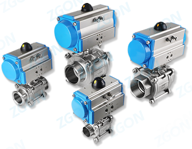 Pneumatic/electric threaded ball valve