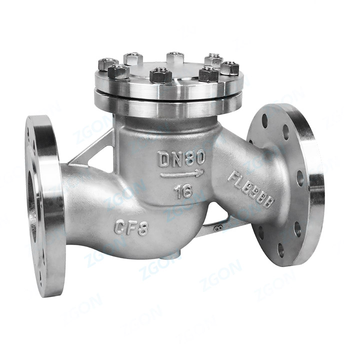 Lift type flange check valve