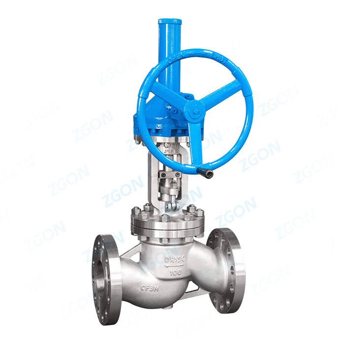 Umbrella gear globe valve