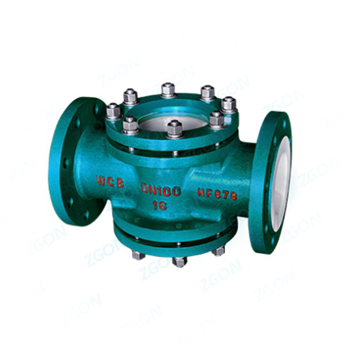 Fluorine lined flange sight glass 