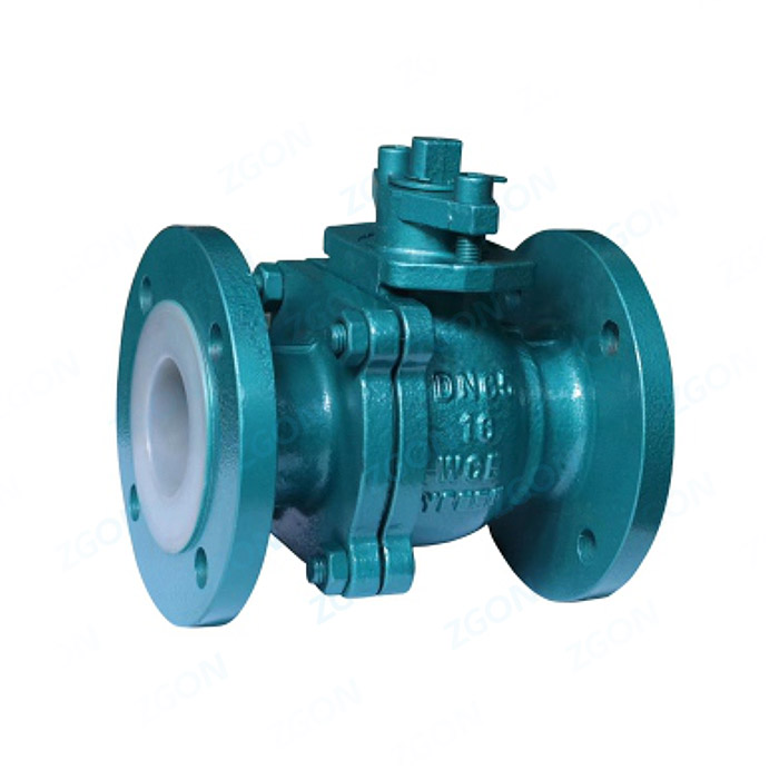 Fluorine lined flange ball valve