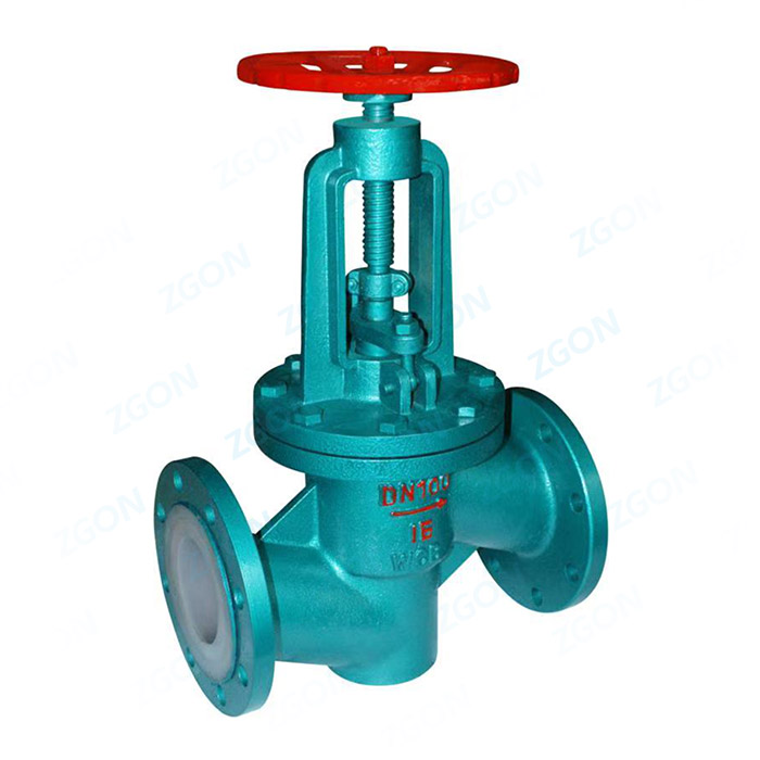 Fluorine lined flange globe valve