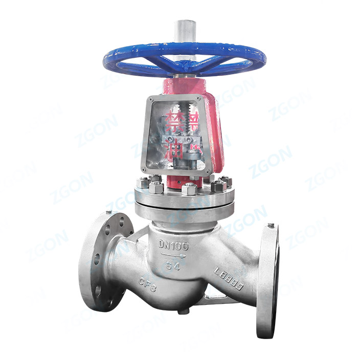Oxygen globe valve