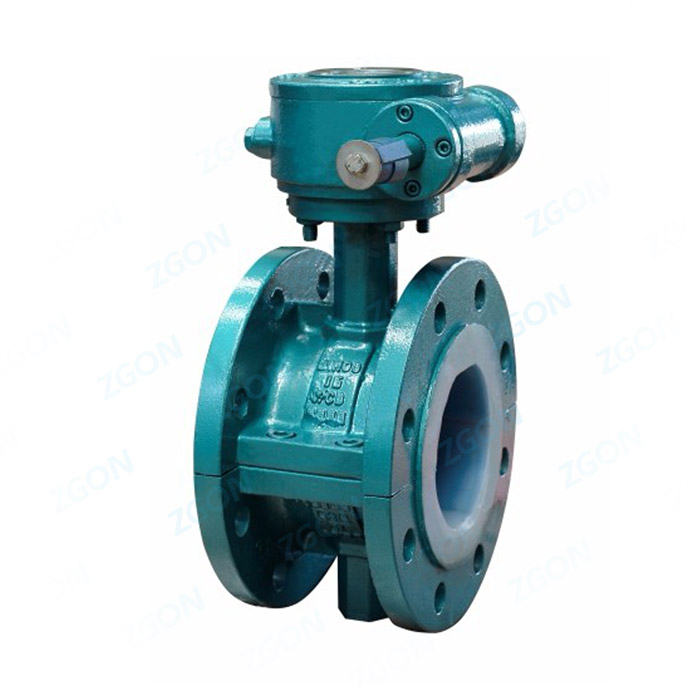 Fluorine lined flange butterfly valve