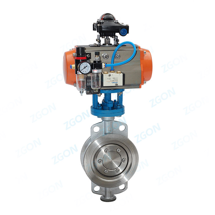 Pneumatic clamp butterfly valve