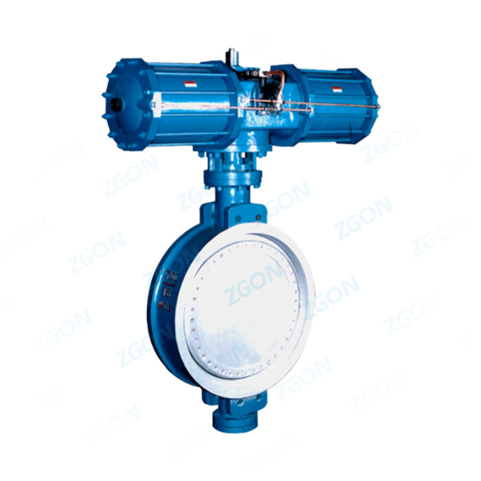 Pneumatic flange butterfly valve