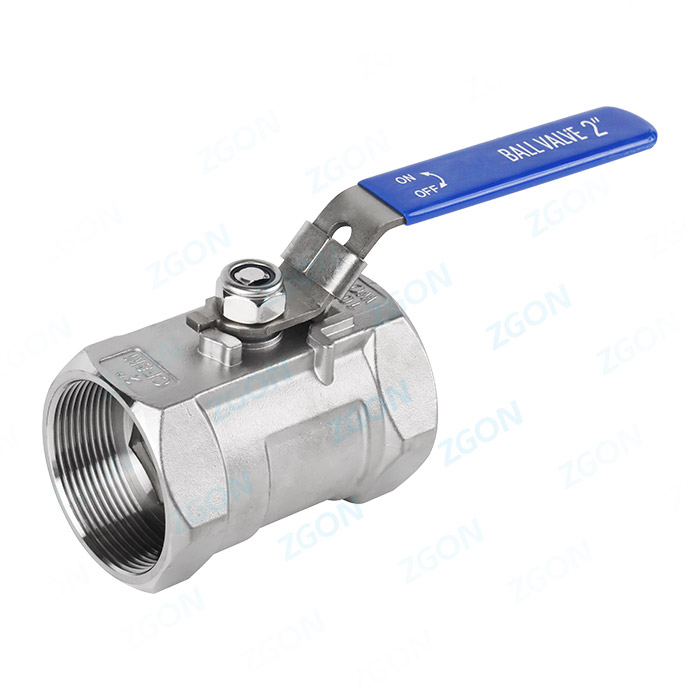 One piece threaded ball valve