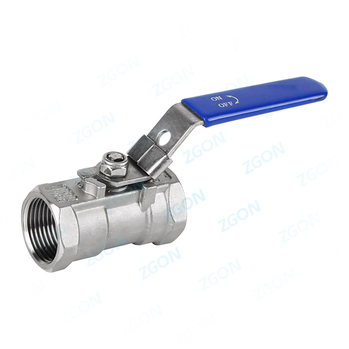 One piece threaded ball valve