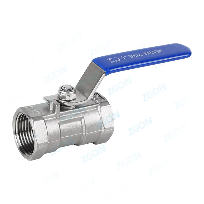 One piece threaded ball valve