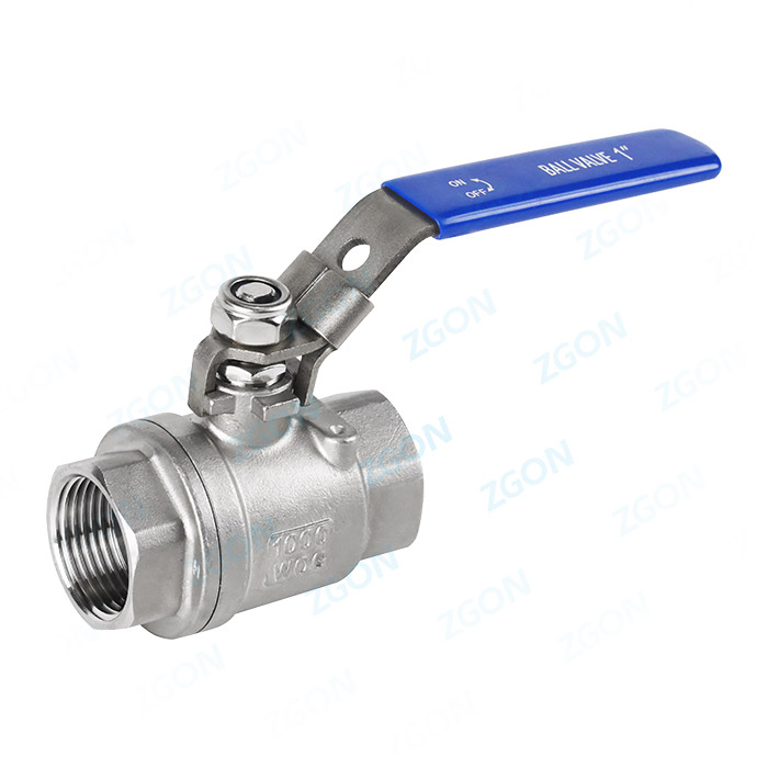 Two piece threaded ball valve
