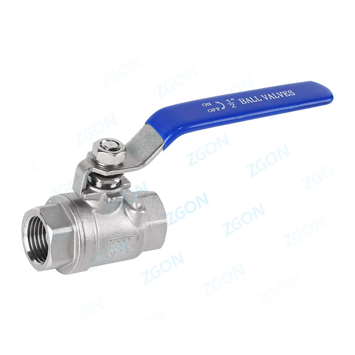 Two piece threaded ball valve
