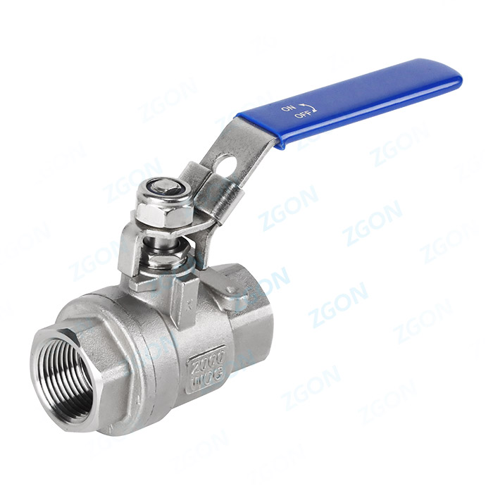 Two piece threaded ball valve