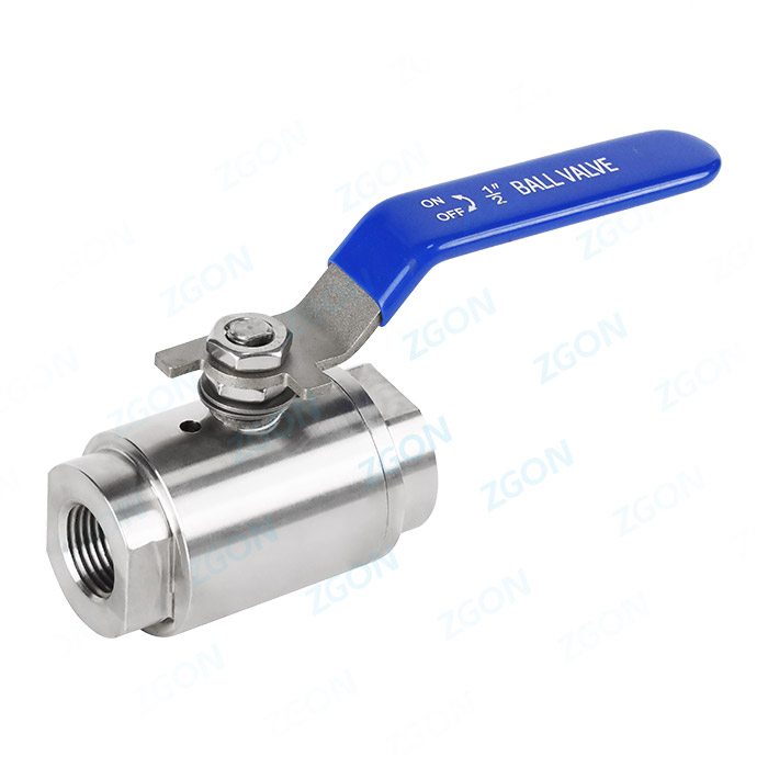 Two piece forged steel ball valve