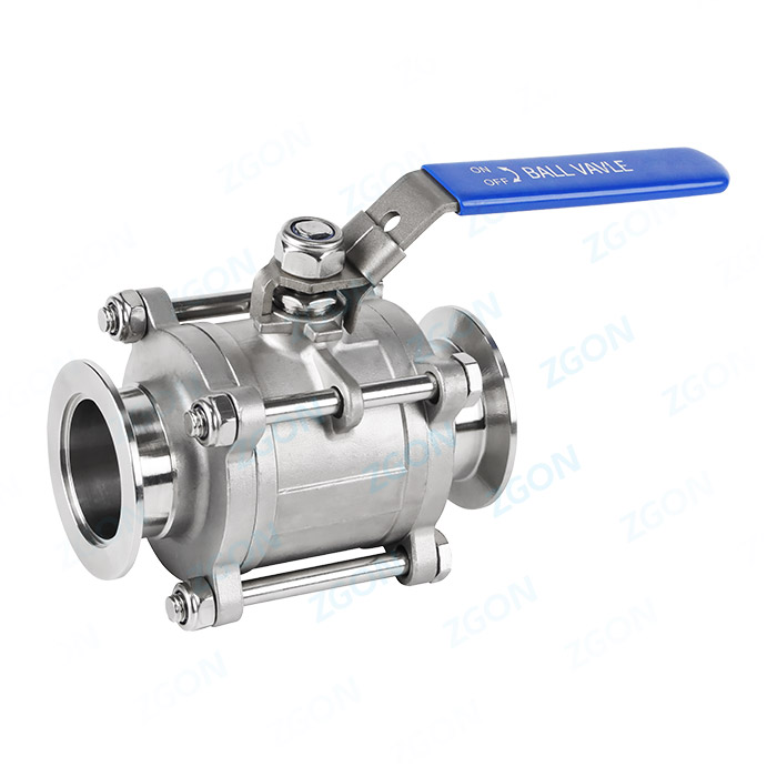 Three piece quick installation ball valve