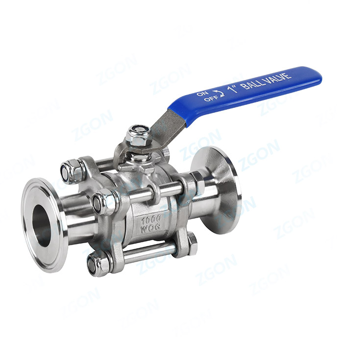 Three piece quick installation ball valve