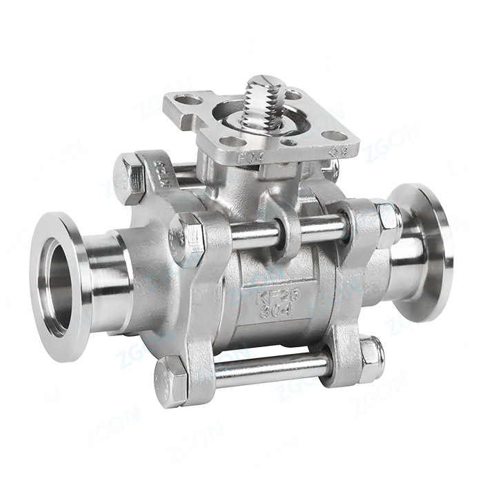 Three piece high platform vacuum ball valve - (optional)