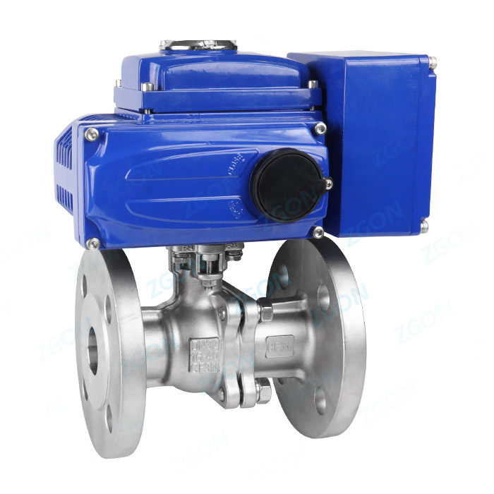 Electric national standard high platform flange ball valve