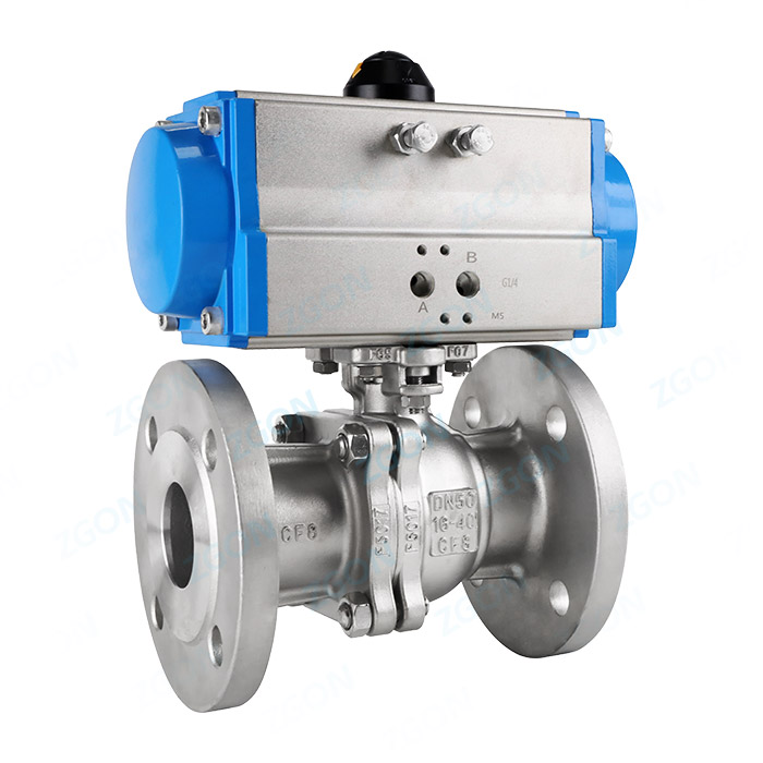 Pneumatic national standard high platform flange ball valve