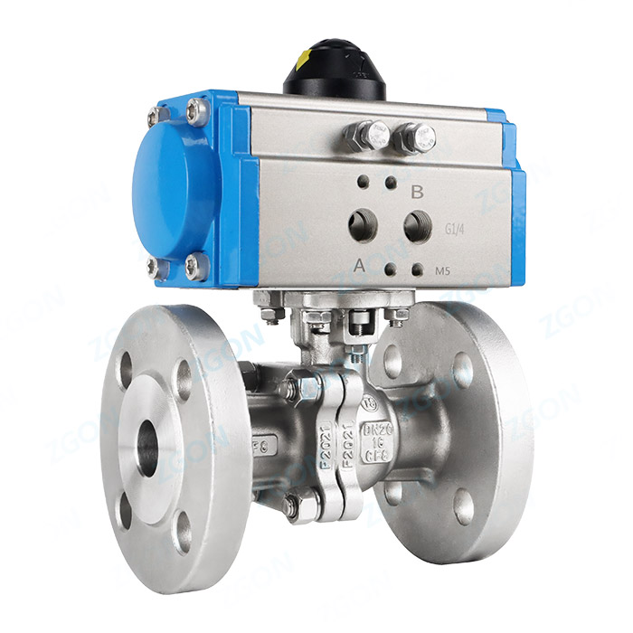 Pneumatic national standard high platform flange ball valve