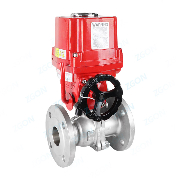 Electric national standard high platform flange ball valve
