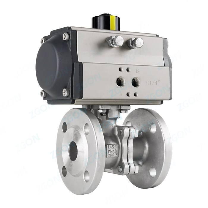 Pneumatic elevation platform flange ball valve