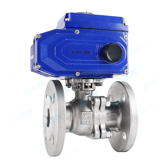 Electric national standard high platform flange ball valve